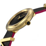 Versace V-Flare Quartz Black Dial Black Leather Strap Watch for Women - VEBN00218 Buy Now By Versace