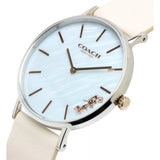 Coach Perry Blue Mother of Pearl Dial White Leather Strap Watch for Women - 14503270 Buy Now By Coach