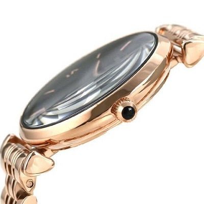 Emporio Armani Gianni T-Bar Black Dial Rose Gold Strap Watch For Women - AR11145 Buy Now By Emporio Armani