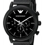 Emporio Armani Sport Chronograph Black Dial Black Mesh Bracelet Watch For Men - AR1968 Buy Now By Emporio Armani