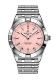 Breitling Chronomat 32 Diamonds Pink Dial Silver Steel Strap Watch for Women - A77310101K1A1 Buy Now By Breitling