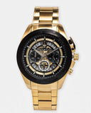 Maserati Traguardo Skeleton Black Dial Gold Steel Strap Watch For Men - R8873612058 Buy Now By Maserati