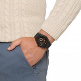 Fossil Machine Chronograph Black Dial Black Steel Strap Watch for Men - FS4682 Buy Now By Fossil