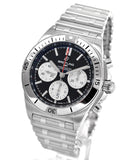 Breitling Chronomat B01 42mm Black Dial Silver Steel Strap Watch for Men - AB0134101B1A1 Buy Now By Breitling