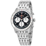 Breitling Navitimer B01 Chronograph 43 Black Dial Silver Steel Strap Watch for Men - AB0138211B1A1 Buy Now By Breitling