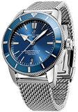 Breitling Superocean Heritage B20 Automatic 44 Blue Dial Silver Mesh Bracelet Watch for Men - AB2030161C1A1 Buy Now By Breitling