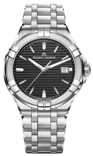Maurice Lacroix Aikon Venturer Black Dial Silver Steel Strap Watch for Men - AI1008-SS002-331-1 Buy Now By Maurice Lacroix