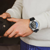 Maurice Lacroix Aikon Chronograph Black Dial Black Leather Strap Watch for Men - AI1018-SS001-330-2 Buy Now By Maurice Lacroix