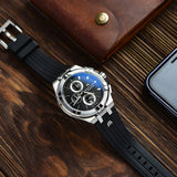 Maurice Lacroix Aikon Chronograph Black Dial Black Leather Strap Watch for Men - AI1018-SS001-330-2 Buy Now By Maurice Lacroix