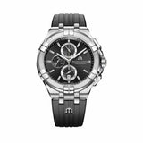 Maurice Lacroix Aikon Chronograph Black Dial Black Leather Strap Watch for Men - AI1018-SS001-330-2 Buy Now By Maurice Lacroix