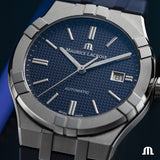 Maurice Lacroix Aikon Automatic Date Blue Dial Blue Silicone Strap Watch For Men - AI6008-SS000-430-4 Buy Now By Maurice Lacroix