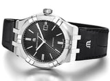 Maurice Lacroix Aikon Date Automatic Black Dial Black Leather Strap Watch For Men - AI6008-SS001-330-1 Buy Now By Maurice Lacroix
