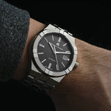 Maurice Lacroix Aikon Automatic Black Dial Silver Steel Strap Watch For Men - AI6008-SS002-330-1 Buy Now By Maurice Lacroix