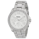 Fossil Cecile Chronograph Silver Dial Silver Steel Strap Watch for Women - AM4481 Buy Now By Fossil