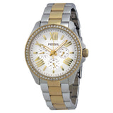 Fossil Cecile White Dial Two Tone Steel Strap Watch for Women - AM4543 Buy Now By Fossil