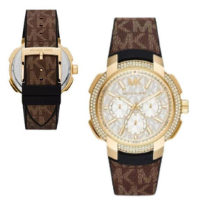 Michael Kors Sidney Multifunction White Dial Brown Leather Strap Watch For Women - MK6948 Buy Now By Michael Kors
