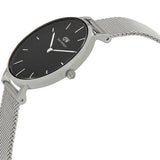 Daniel Wellington Classic Petite Sterling Black Dial Silver Mesh Bracelet Watch For Women - DW00100162 Buy Now By Daniel Wellington