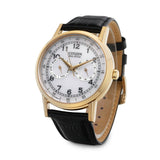 Citizen Watch Eco Drive Day & Date White Dial Black Leather Strap Watch For Men - AO9003-16A Buy Now By Citizen