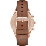 Emporio Armani Quartz Silver Dial Brown Leather Strap Watch For Men - AR11043 Buy Now By Emporio Armani