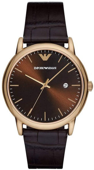 Emporio Armani Luigi Classic Brown Dial Brown Leather Strap Watch For Men - AR2503 Buy Now By Emporio Armani