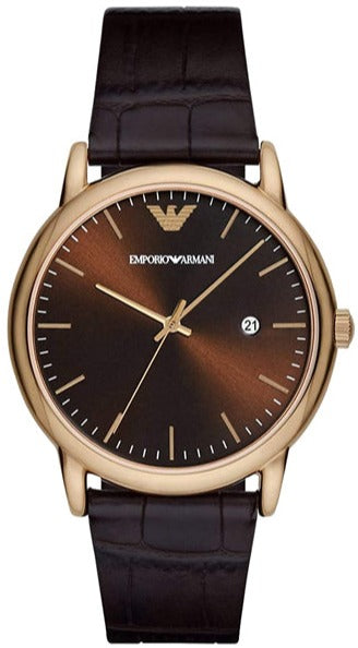 Emporio Armani Luigi Classic Brown Dial Brown Leather Strap Watch For Men - AR2503 Buy Now By Emporio Armani