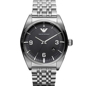 Emporio Armani Classic Analog Black Dial Silver Steel Strap Watch For Men - AR0369 Buy Now By Emporio Armani