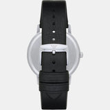Emporio Armani Kappa Analog Quartz Black Dial Black Leather Strap Watch For Men - AR11013