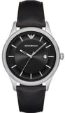 Emporio Armani Lambda Classic Quartz Black Dial Black Leather Strap Watch For Men - AR11020 Buy Now By Emporio Armani