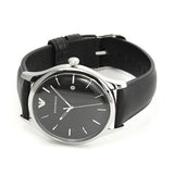 Emporio Armani Lambda Classic Quartz Black Dial Black Leather Strap Watch For Men - AR11020 Buy Now By Emporio Armani