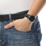 Emporio Armani Lambda Classic Quartz Black Dial Black Leather Strap Watch For Men - AR11020 Buy Now By Emporio Armani