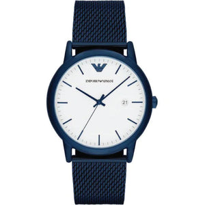 Emporio Armani Luigi Quartz White Dial Blue Mesh Bracelet Watch For Men - AR11025 Buy Now By Emporio Armani