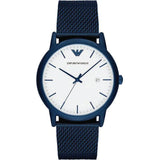 Emporio Armani Luigi Quartz White Dial Blue Mesh Bracelet Watch For Men - AR11025 Buy Now By Emporio Armani