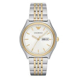 Emporio Armani Cream Dial Two Tone Steel Strap Watch For Men - AR11034 Buy Now By Emporio Armani