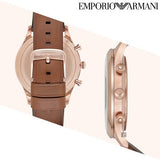 Emporio Armani Quartz Silver Dial Brown Leather Strap Watch For Men - AR11043 Buy Now By Emporio Armani