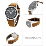 Emporio Armani Luigi Quartz Gray Dial Brown Leather Strap Watch For Men - AR11070 Buy Now By Emporio Armani