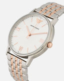 Emporio Armani Kappa Quartz Silver Dial Two Tone Mesh Bracelet Watch For Men - AR11093 Buy Now By Emporio Armani