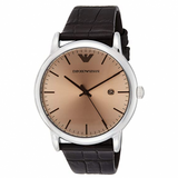 Emporio Armani Luigi Analog Bronze Dial Brown Leather Strap Watch For Men - AR11096 Buy Now By Emporio Armani