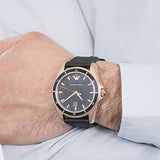 Emporio Armani Sport Quartz Black Dial Black Rubber Strap Watch For Men - AR11101 Buy Now By Emporio Armani