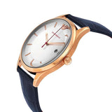 Emporio Armani Classic Silver Dial Blue Leather Strap Watch For Men - AR11131 Buy Now By Emporio Armani