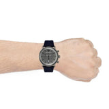 Emporio Armani Aviator Quartz Grey Dial Blue Fabric Strap Watch For Men - AR11144 Buy Now By Emporio Armani