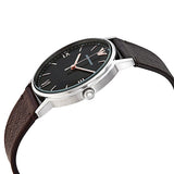 Emporio Armani Kappa Quartz Black Dial Brown Leather Strap Watch For Men - AR11153 Buy Now By Emporio Armani