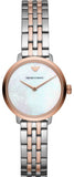 Emporio Armani Modern Slim Analog Mother of Pearl Dial Two Tone Steel Strap Watch For Women - AR11157 Buy Now By Emporio Armani