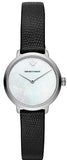 Emporio Armani Modern White Dial Black Leather Strap Watch For Women - AR11159 Buy Now By Emporio Armani