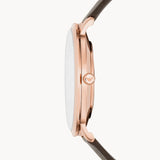 Emporio Armani Modern Slim Analog Silver Dial Brown Leather Strap Watch For Men - AR11163 Buy Now By Emporio Armani