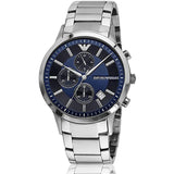 Emporio Armani Renato Chronograph Blue Dial Silver Steel Strap Watch For Men - AR11164 Buy Now By Emporio Armani