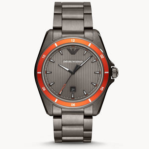 Emporio Armani Sigma Quartz Grey Dial Grey Steel Strap Watch For Men - AR11178 Buy Now By Emporio Armani