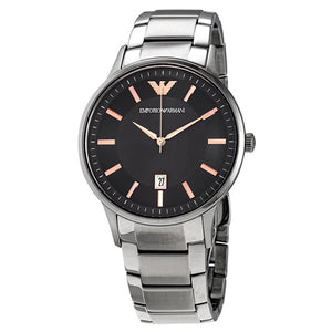 Emporio Armani Renato Quartz Black Dial Silver Steel Strap Watch For Men - AR11179 Buy Now By Emporio Armani