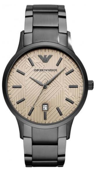 Emporio Armani Renato Quartz Beige Dial Grey Steel Strap Watch For Men - AR11183 Buy Now By Emporio Armani