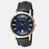 Emporio Armani Renato Analog Blue Dial Black Leather Strap Watch For Men - AR2506 Buy Now By Emporio Armani