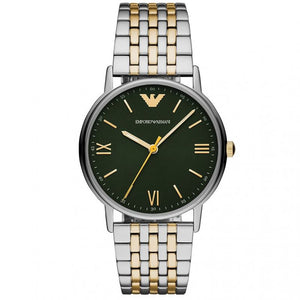 Emporio Armani Kappa Quartz Black Dial Two Tone Mesh Bracelet Watch For Men - AR11228 Buy Now By Emporio Armani